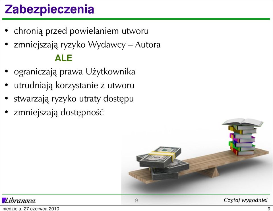 prawa Użytkownika utrudniają korzystanie z utworu