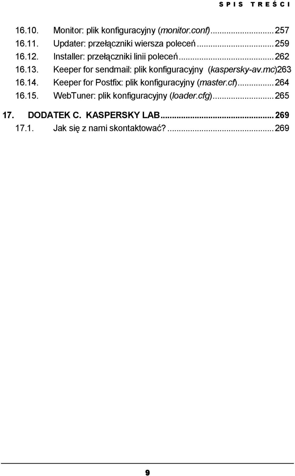 Keeper for sendmail: plik konfiguracyjny (kaspersky-av.mc)263 16.14.