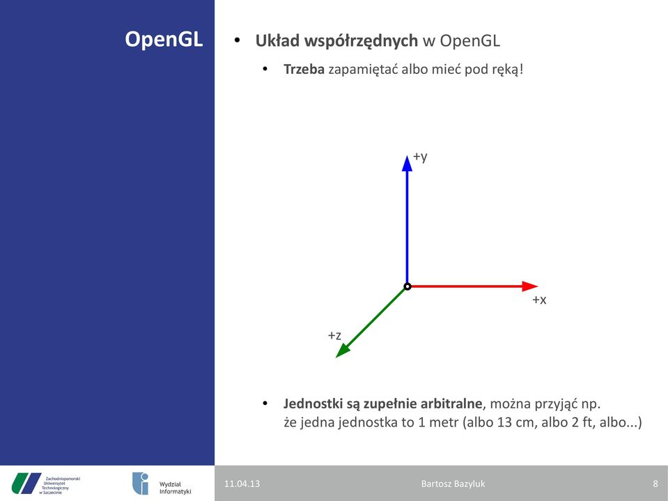 +y +x +z Jednostki są zupełnie arbitralne, można