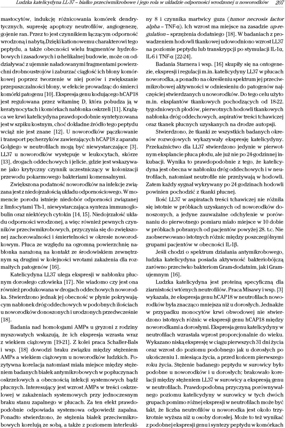 dzięki kationowemu charakterowi tego peptydu, a także obecności wielu fragmentów hydrofobowych i zasadowych i α-helikalnej budowie, może on oddziaływać z ujemnie naładowanymi fragmentami powierzchni