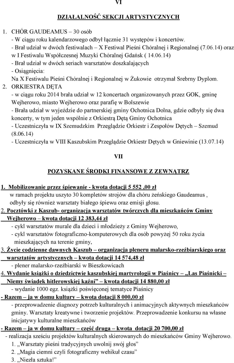 14) oraz w I Festiwalu Współczesnej Muzyki Chóralnej Gdańsk ( 14.06.