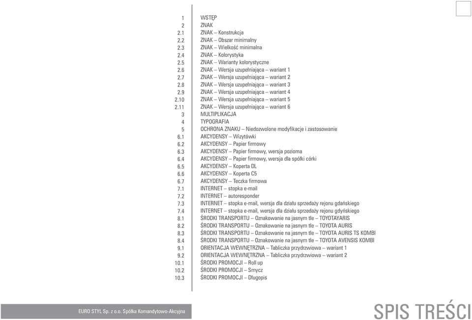 3 WSTĘP ZNAK ZNAK Konstrukcja ZNAK Obszar minimalny ZNAK Wielkość minimalna ZNAK Kolorystyka ZNAK Warianty kolorystyczne ZNAK Wersja uzupełniająca wariant 1 ZNAK Wersja uzupełniająca wariant 2 ZNAK