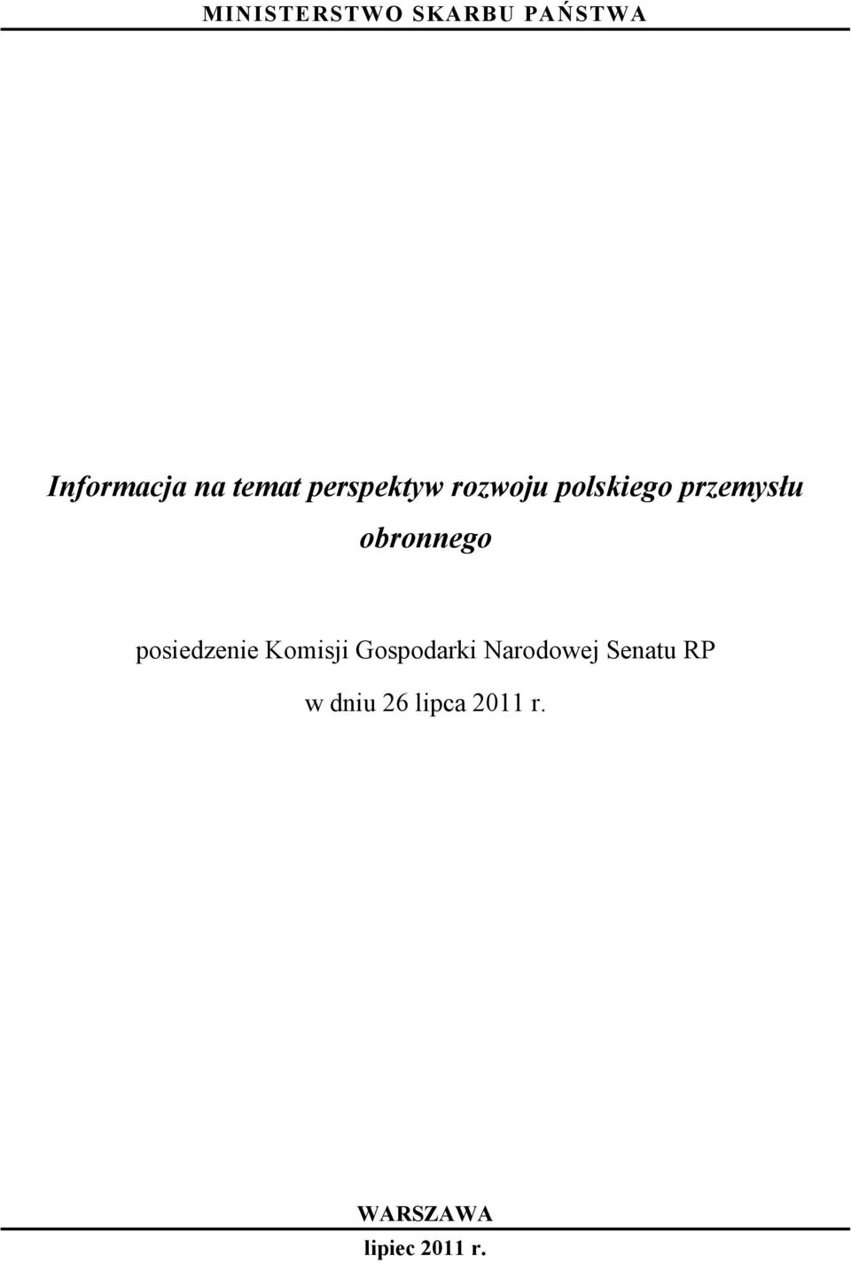 posiedzenie Komisji Gospodarki Narodowej Senatu