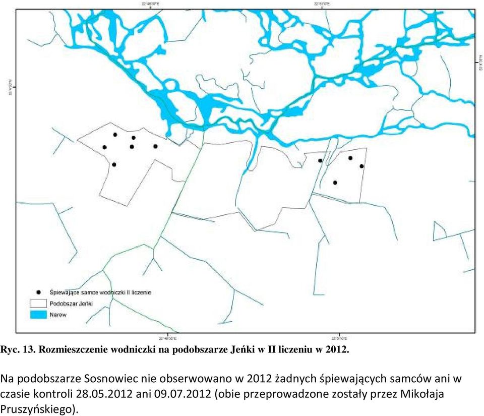 2012. Na podobszarze Sosnowiec nie obserwowano w 2012 żadnych