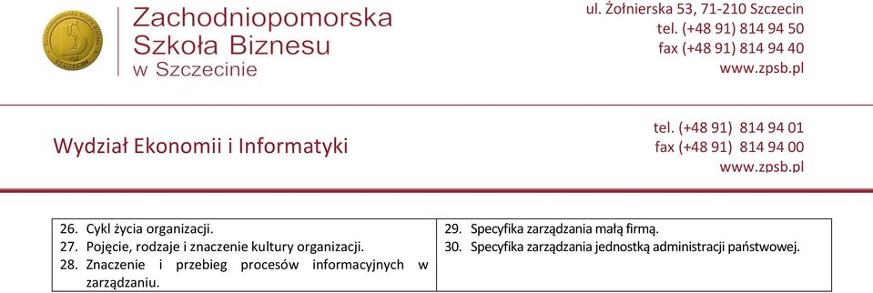 Znaczenie i przebieg procesów informacyjnych w