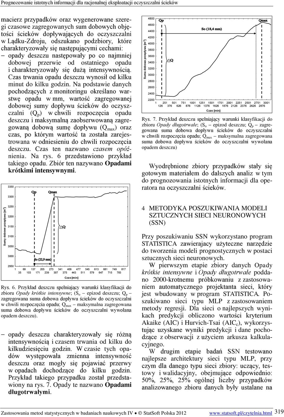 Czas trwania opadu deszczu wynosił od kilku minut do kilku godzin.