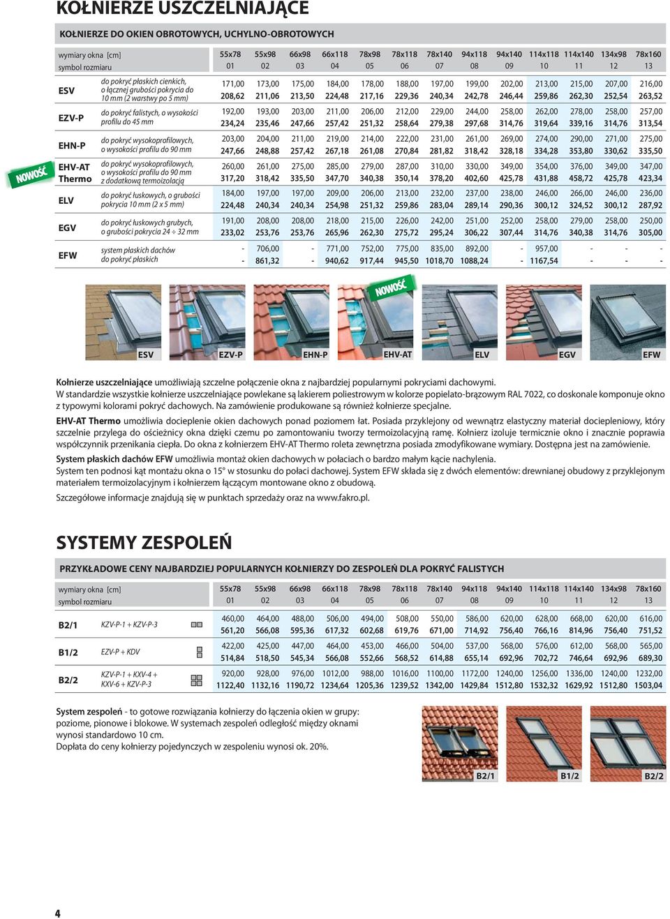 pokryć łuskowych, o grubości pokrycia 10 mm (2 x 5 mm) do pokryć łuskowych grubych, o grubości pokrycia 24 32 mm system płaskich dachów do pokryć płaskich 171,00 173,00 175,00 184,00 178,00 188,00