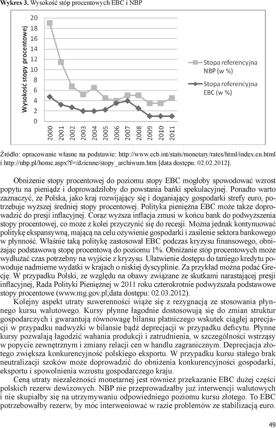 Ponadto warto zaznaczyć, że Polska, jako kraj rozwijający się i doganiający gospodarki strefy euro, potrzebuje wyższej średniej stopy procentowej.