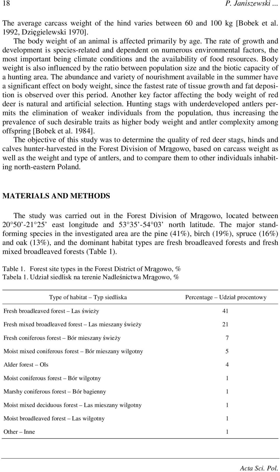 Body weight is also influenced by the ratio between population size and the biotic capacity of a hunting area.