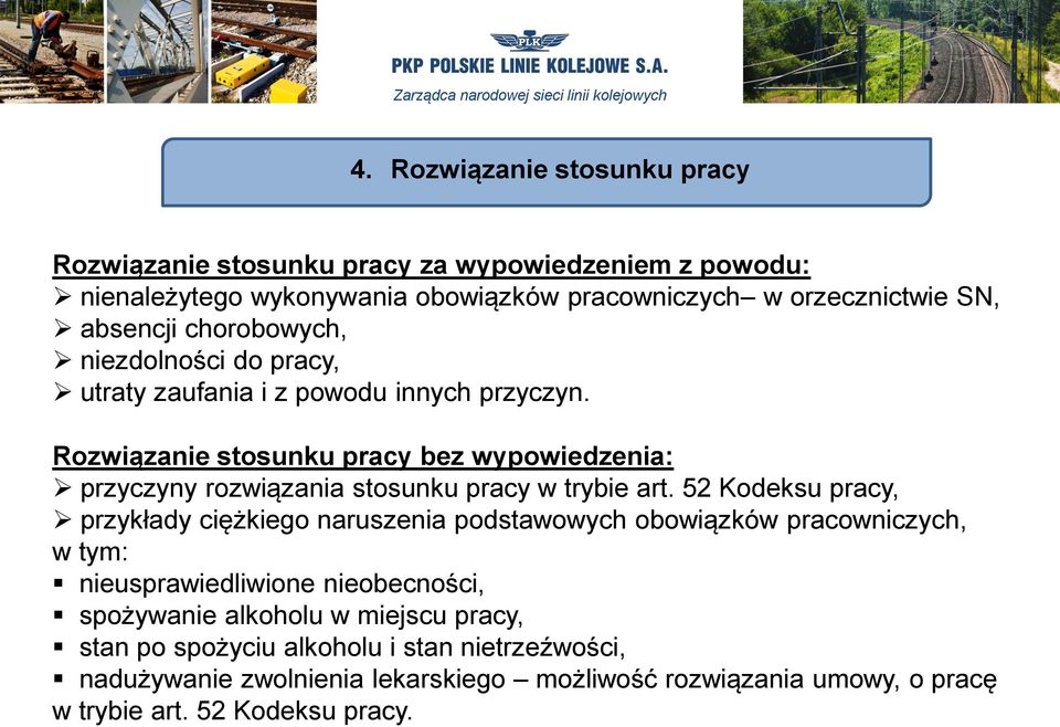 Rozwiązanie stosunku pracy bez wypowiedzenia: przyczyny rozwiązania stosunku pracy w trybie art.