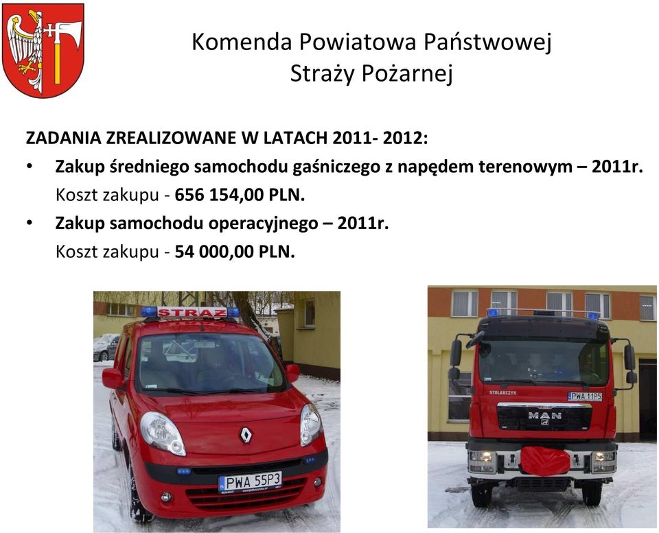 gaśniczego z napędem terenowym 2011r.