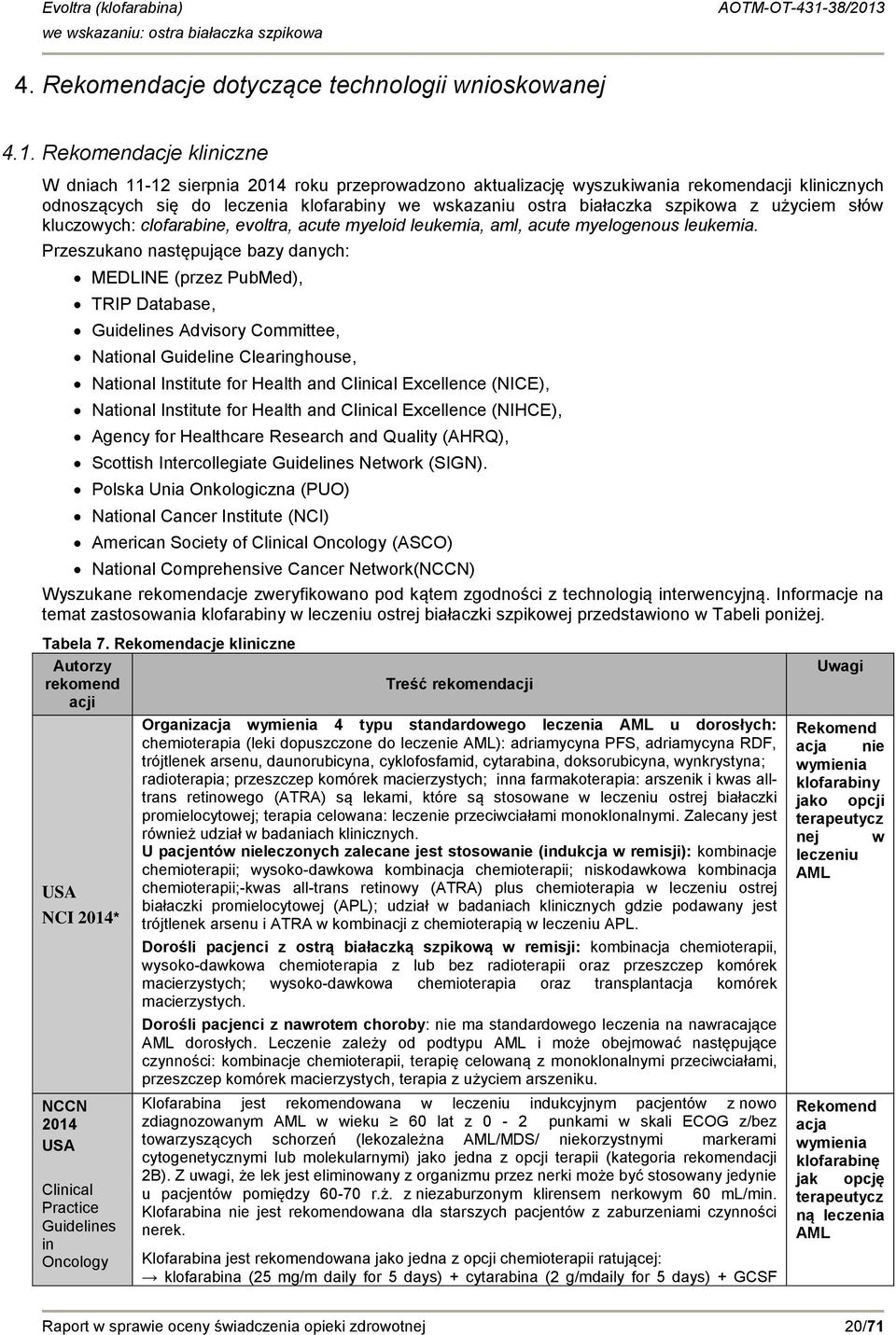 szpikowa z użyciem słów kluczowych: clofarabine, evoltra, acute myeloid leukemia, aml, acute myelogenous leukemia.