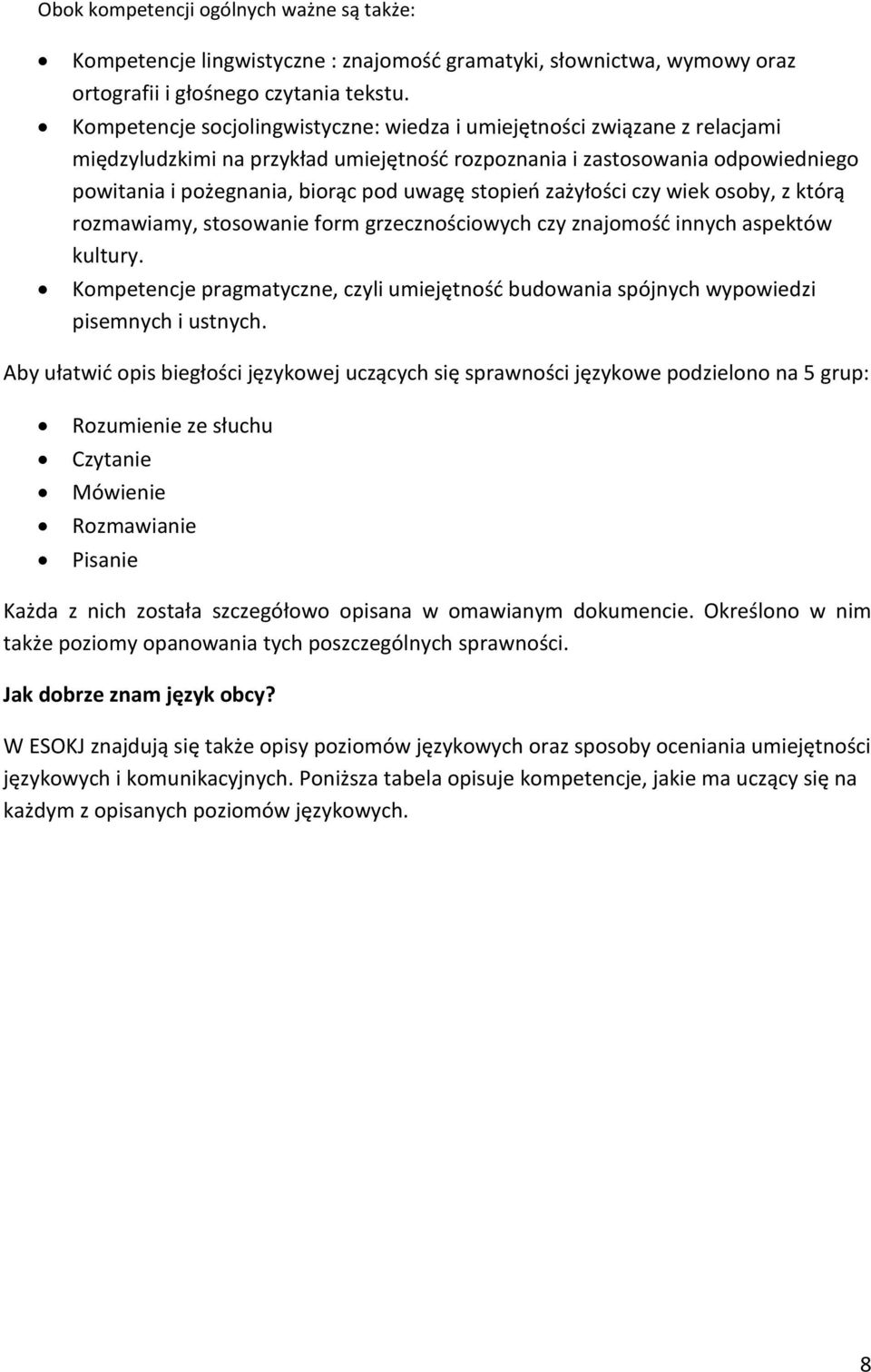stopień zażyłości czy wiek osoby, z którą rozmawiamy, stosowanie form grzecznościowych czy znajomość innych aspektów kultury.