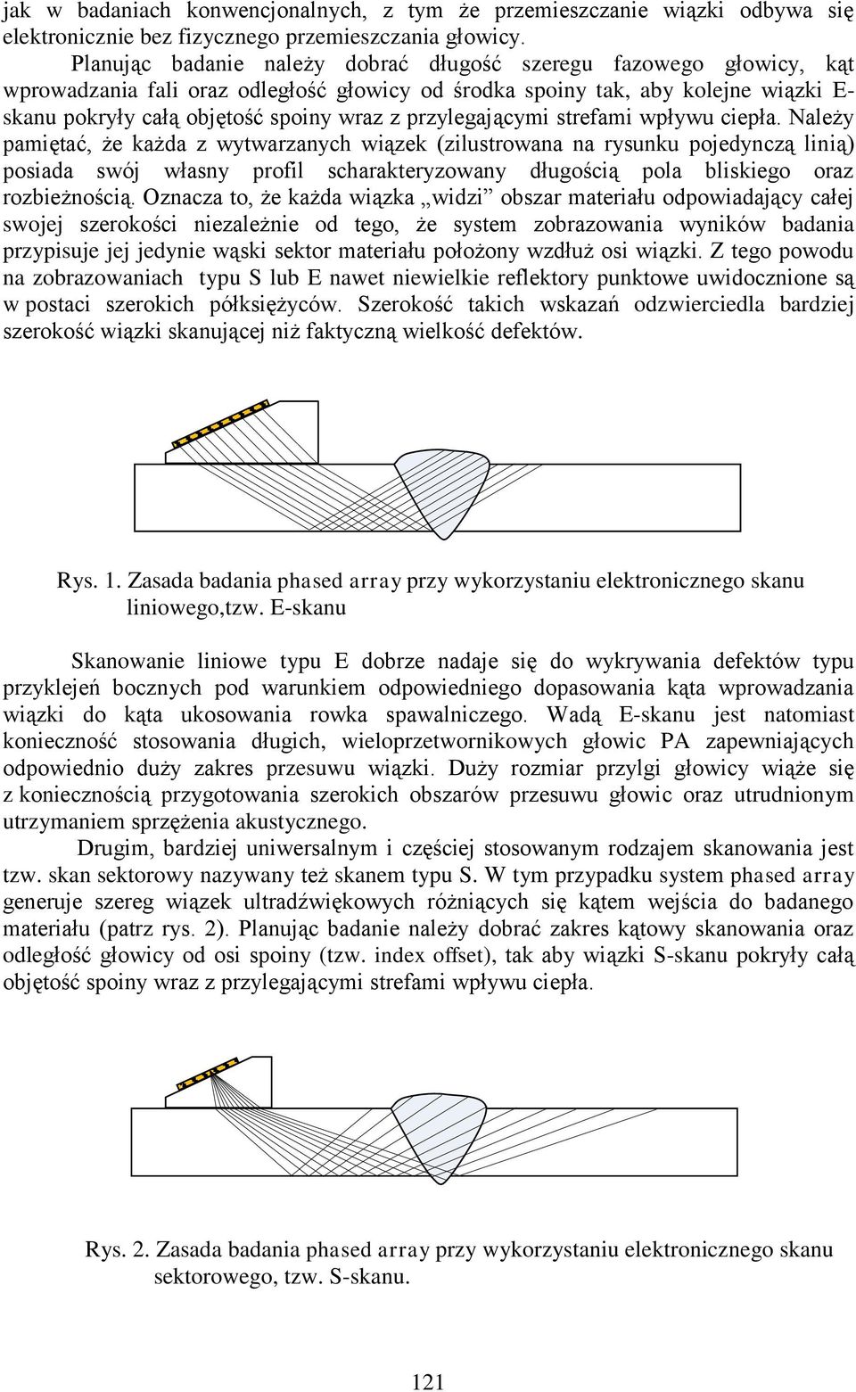 przylegającymi strefami wpływu ciepła.