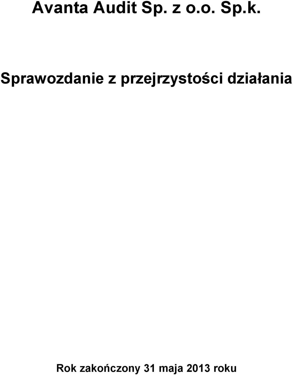 przejrzystości działania