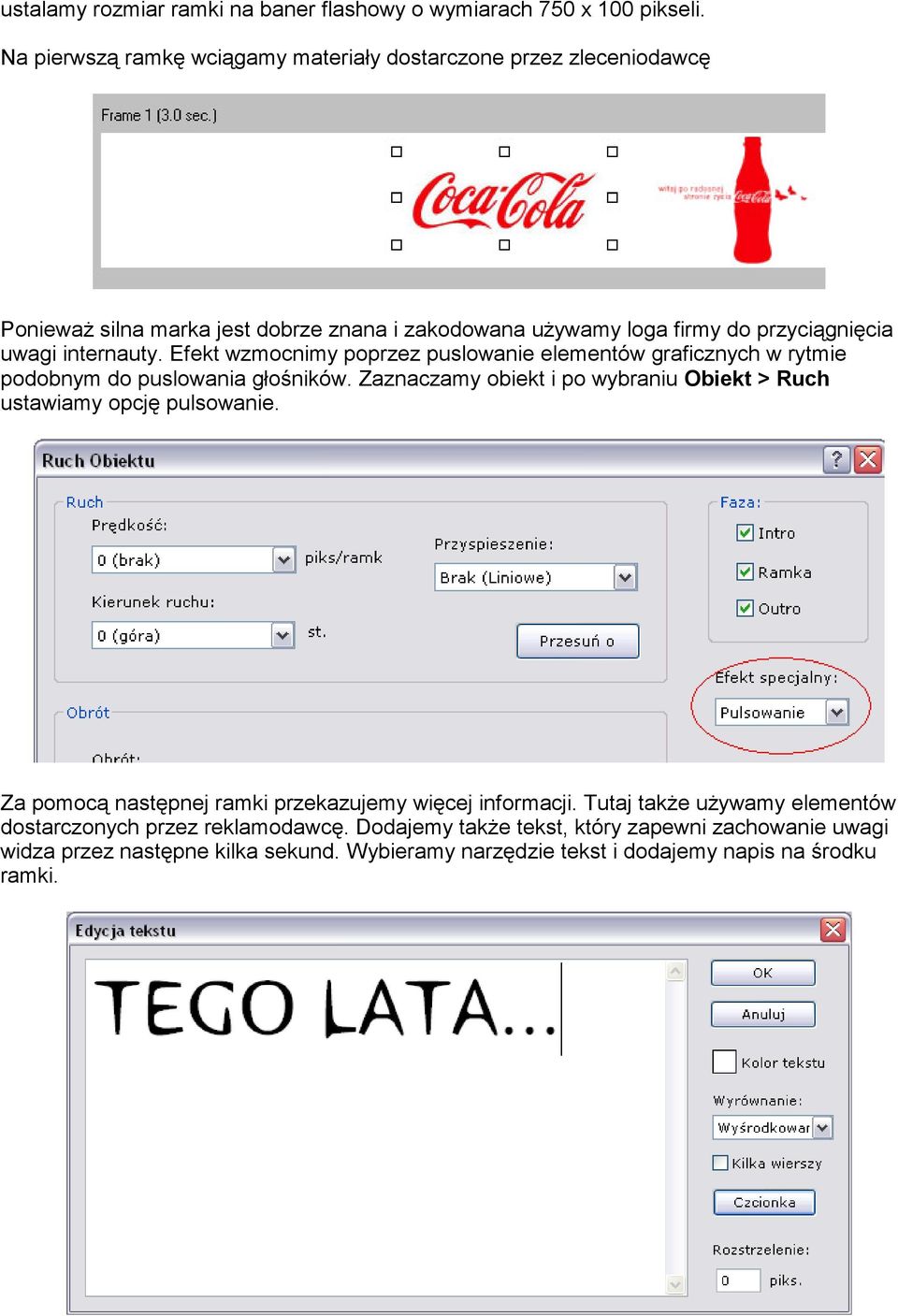 internauty. Efekt wzmocnimy poprzez puslowanie elementów graficznych w rytmie podobnym do puslowania głośników.