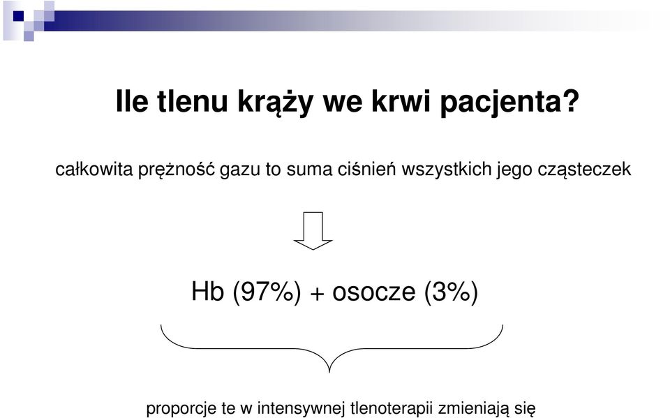 wszystkich jego cząsteczek Hb (97%) + osocze