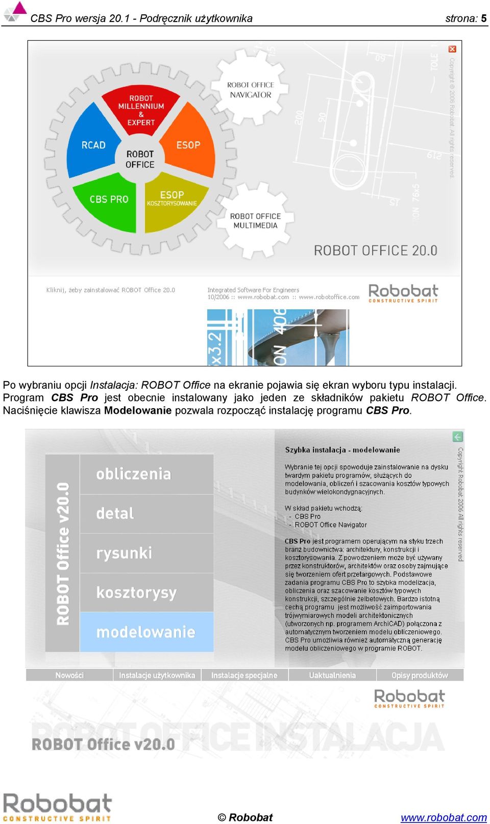 ekranie pojawia się ekran wyboru typu instalacji.