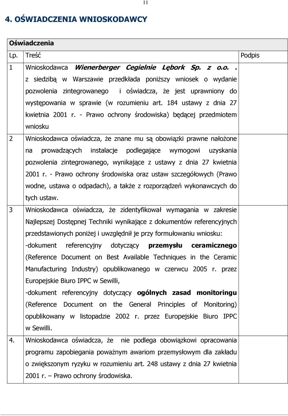 184 ustawy z dnia 27 kwietnia 2001 r.