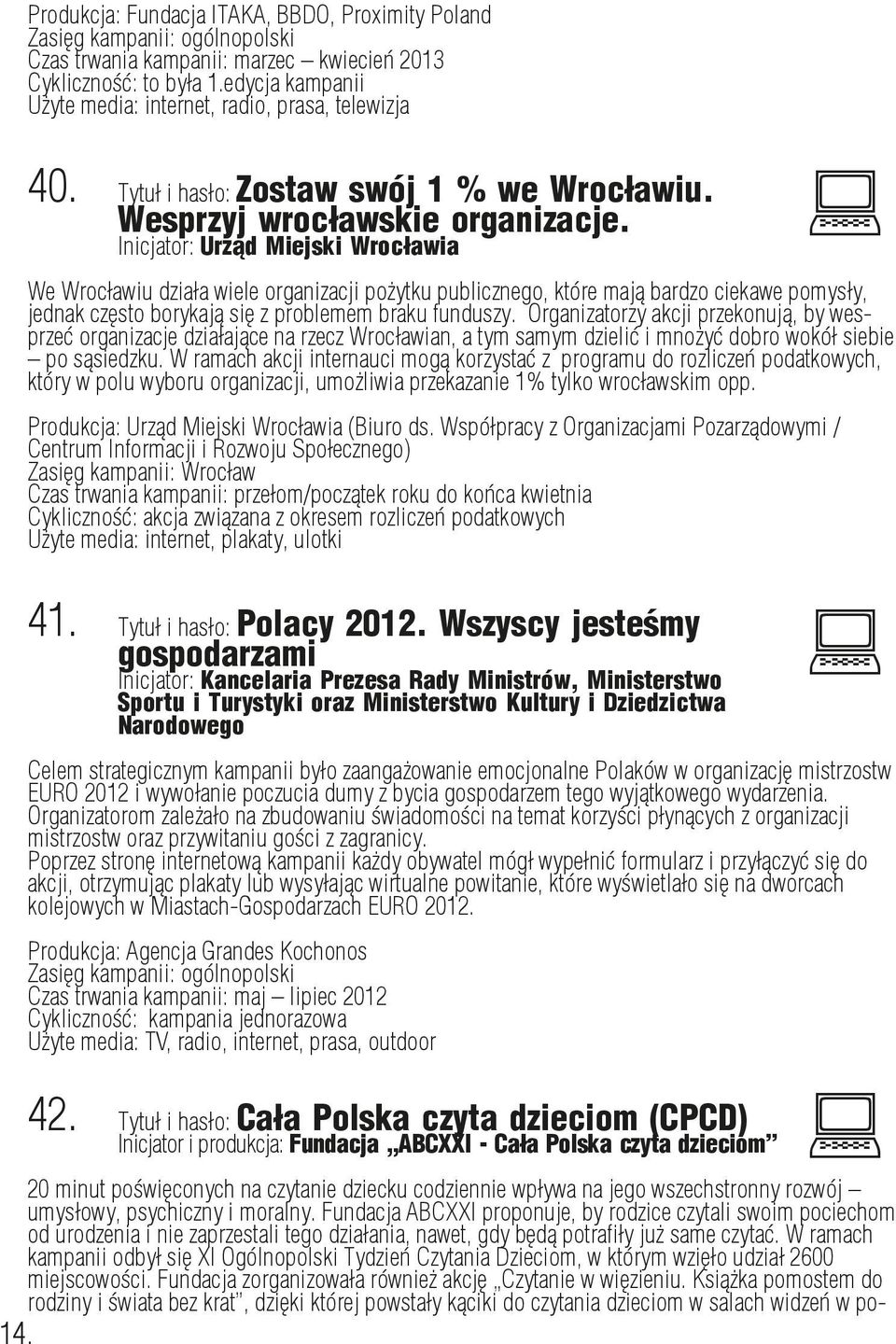 Inicjator Urząd Miejski Wrocławia We Wrocławiu działa wiele organizacji pożytku publicznego, które mają bardzo ciekawe pomysły, jednak często borykają się z problemem braku funduszy.