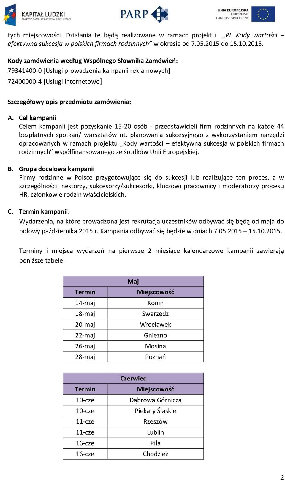 Cel kampanii Celem kampanii jest pozyskanie 15-20 osób - przedstawicieli firm rodzinnych na każde 44 bezpłatnych spotkań/ warsztatów nt.