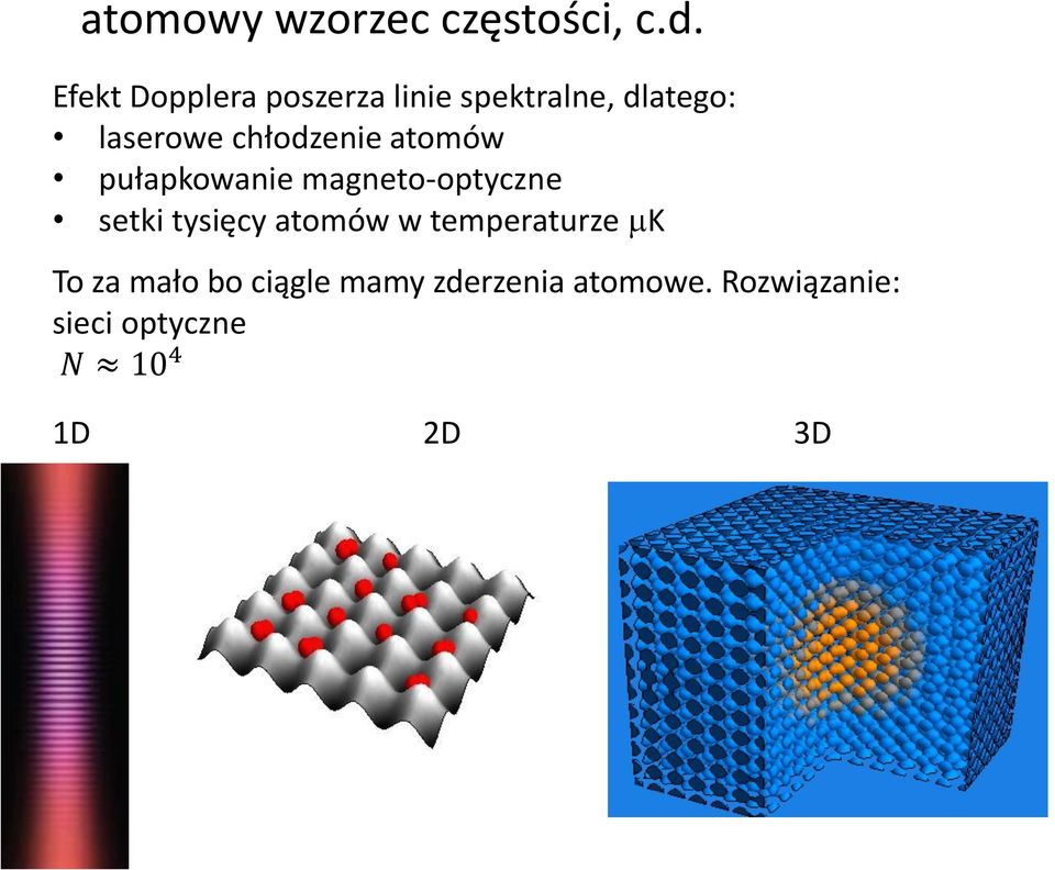 chłodzenie atomów pułapkowanie magneto-optyczne setki tysięcy