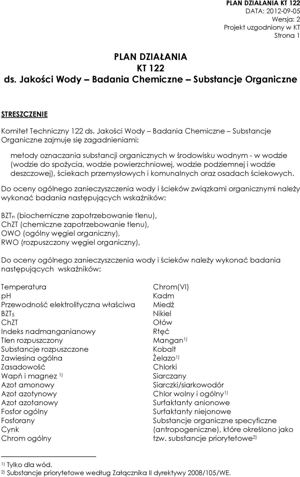 wodzie podziemnej i wodzie deszczowej), ściekach przemysłowych i komunalnych oraz osadach ściekowych.