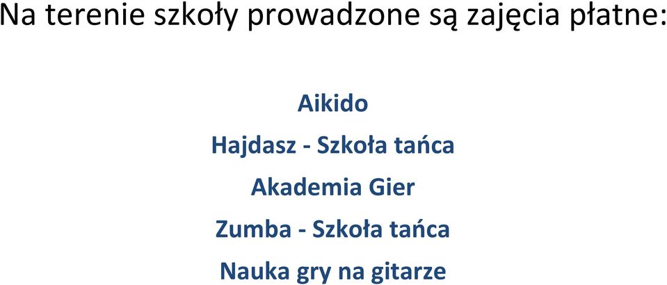 Szkoła taoca Akademia Gier Zumba