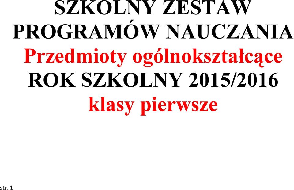 ogólnokształcące ROK