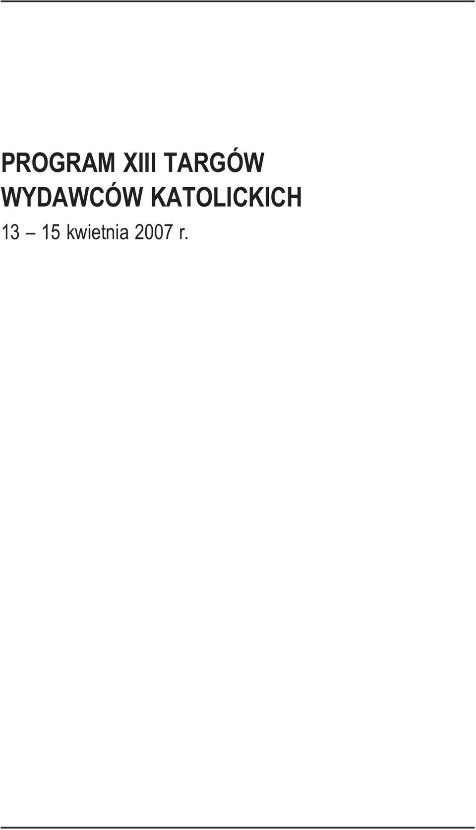 XIII TARGÓW WYDAWCÓW