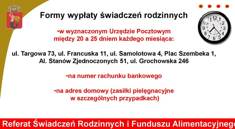 Samolotowa 4, Plac Szembeka 1, Al. Stanów Zjednoczonych 51, ul.