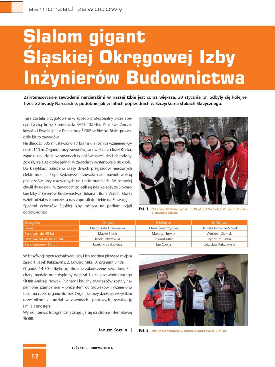 Trasa została przygotowana w sposób profesjonalny przez specjalistyczną firmę Stanisławski RACE-TIMING. Pani Ewa Anczakowska i Ewa Keiper z Delegatury ŚlOIIB w Bielsku-Białej prowadziły biuro zawodów.