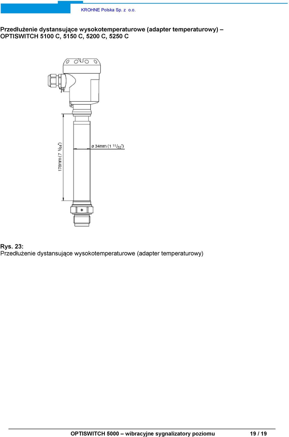 23:  temperaturowy) OPTISWITCH 5000 wibracyjne sygnalizatory