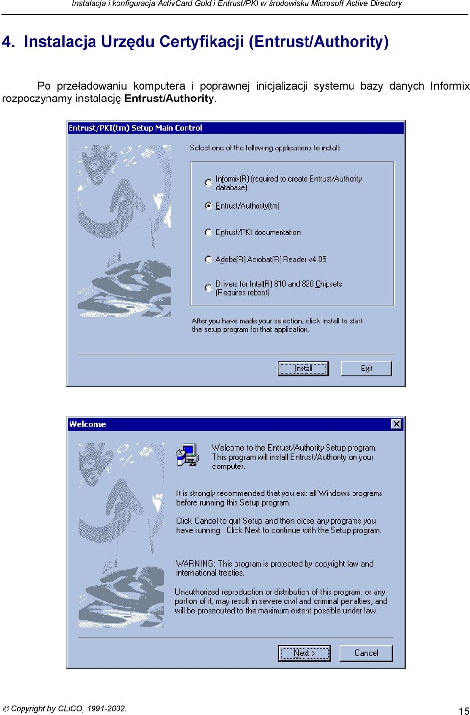 poprawnej inicjalizacji systemu bazy danych Informix