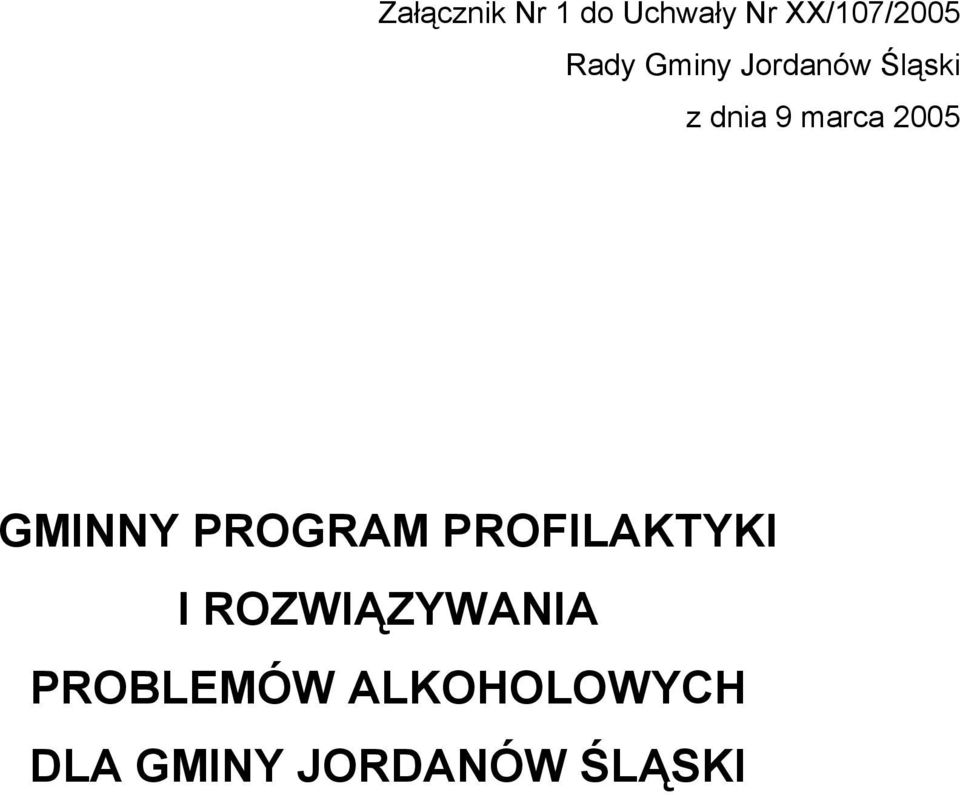 2005 GMINNY PROGRAM PROFILAKTYKI I
