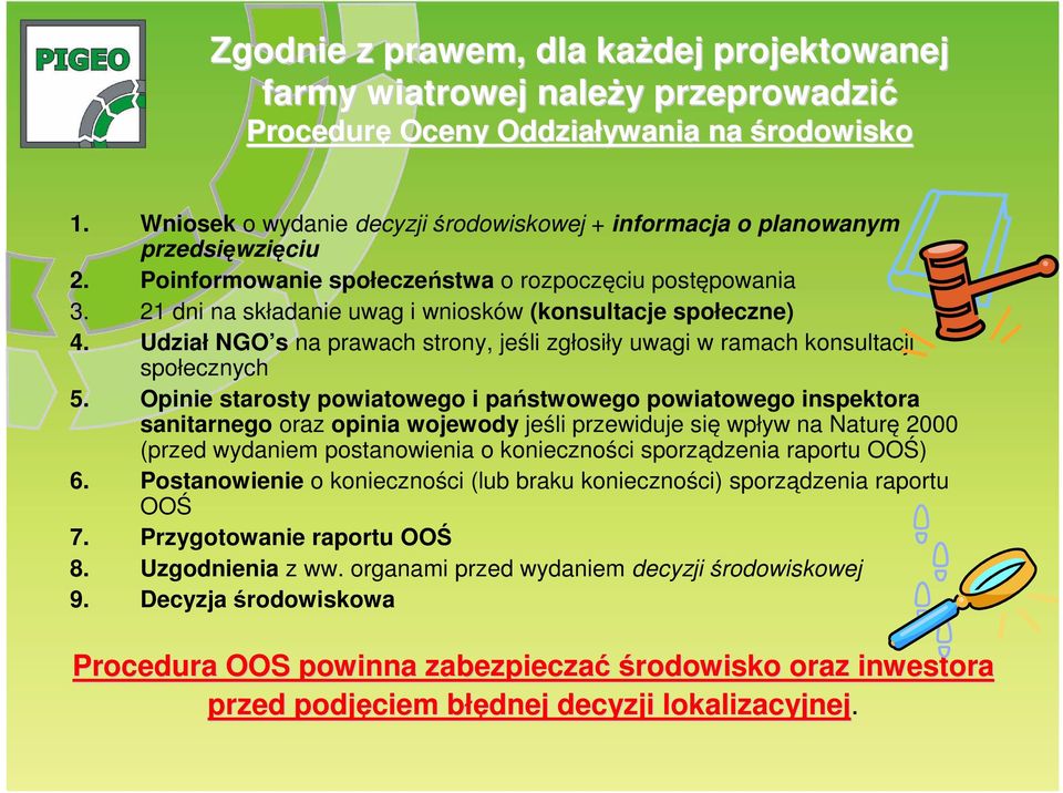 21 dni na składanie uwag i wniosków (konsultacje społeczne) 4. Udział NGO s na prawach strony, jeśli zgłosiły uwagi w ramach konsultacji społecznych 5.