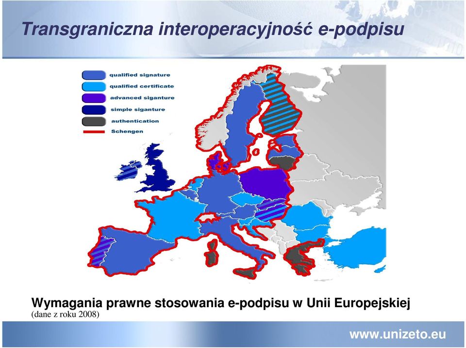 stosowania e-podpisu w Unii