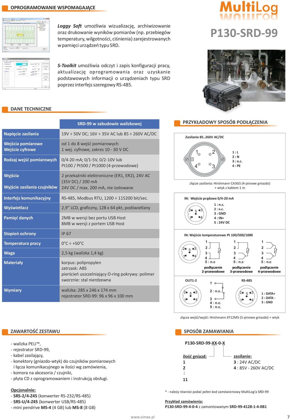 P0-SRD-99 S-Toolkit umożliwia odczyt i zapis konfiguracji pracy, aktualizację oprogramowania oraz uzyskanie podstawowych informacji o urządzeniach typu SRD poprzez interfejs szeregowy RS-85.