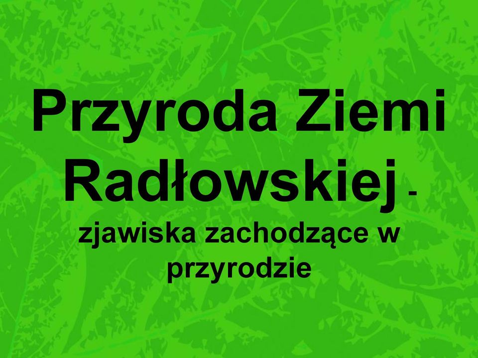 zjawiska