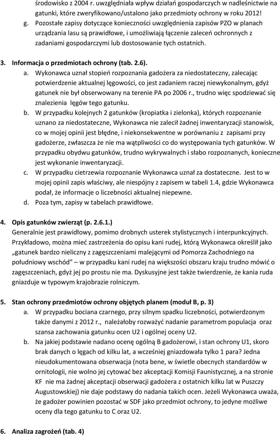 tunki, które zweryfikowano/ustalono jako przedmioty ochrony w roku 2012! g.