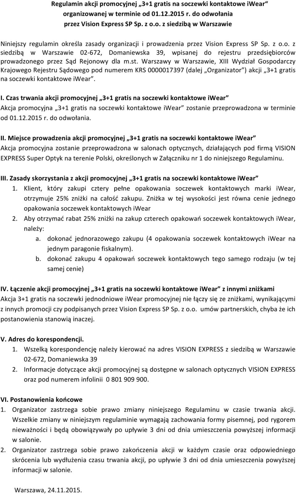 u przedsiębiorców prowadzonego przez Sąd Rejonowy dla m.st.