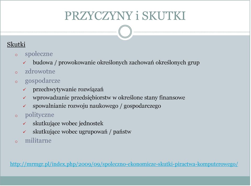 spwalnianie rzwju naukweg / gspdarczeg plityczne skutkujące wbec jednstek skutkujące wbec