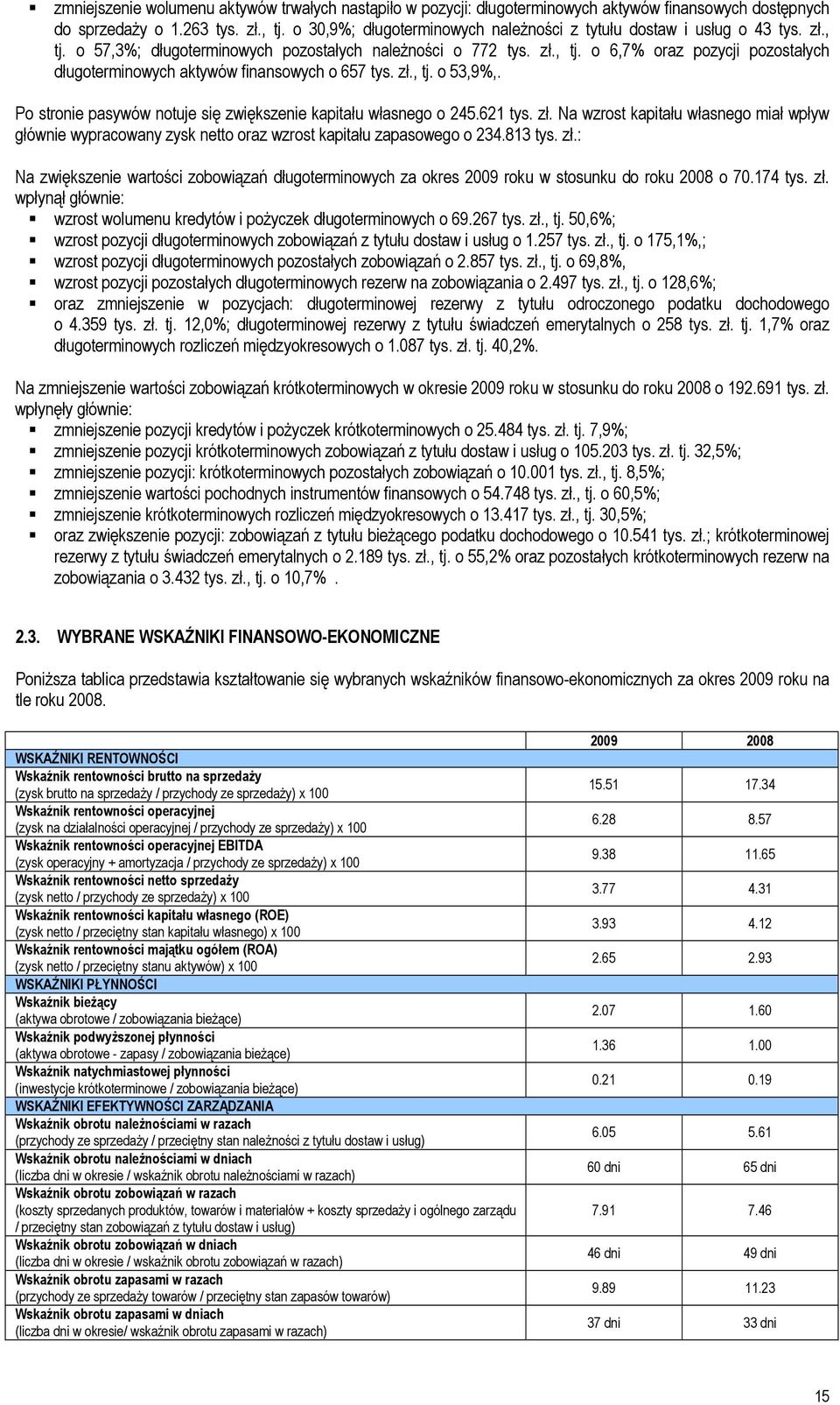 zł., tj. o 53,9%,. Po stronie pasywów notuje się zwiększenie kapitału własnego o 245.621 tys. zł.