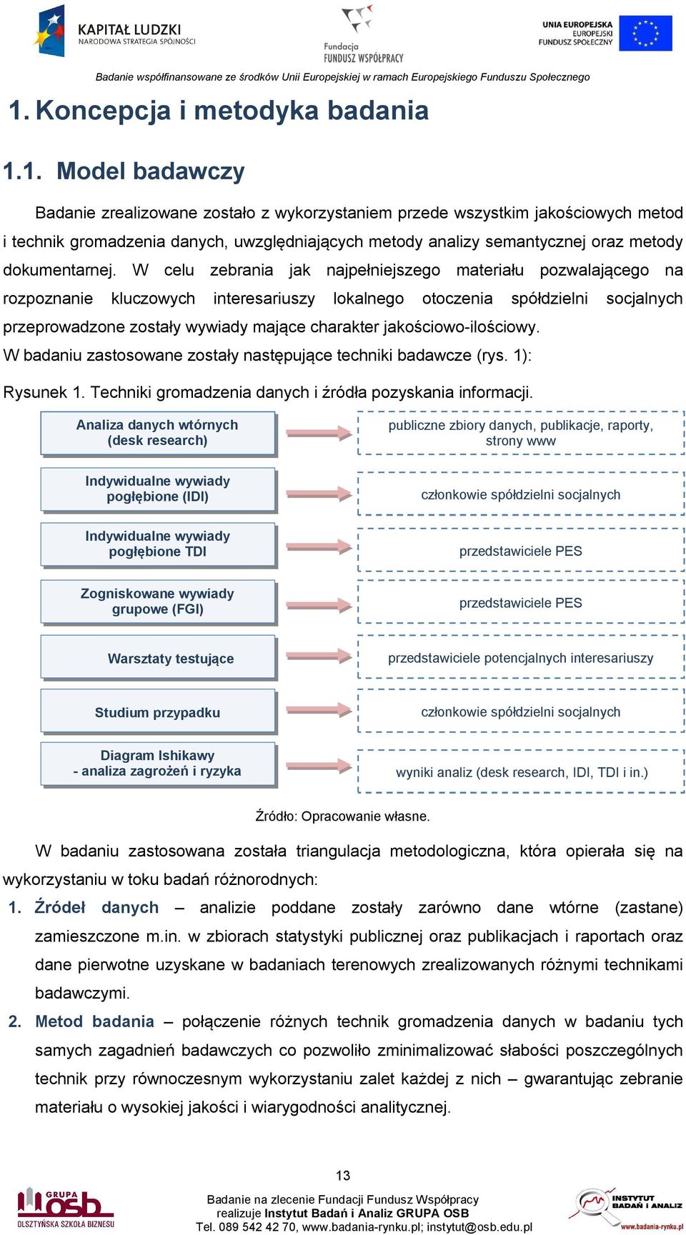 W celu zebrania jak najpełniejszego materiału pozwalającego na rozpoznanie kluczowych interesariuszy lokalnego otoczenia spółdzielni socjalnych przeprowadzone zostały wywiady mające charakter