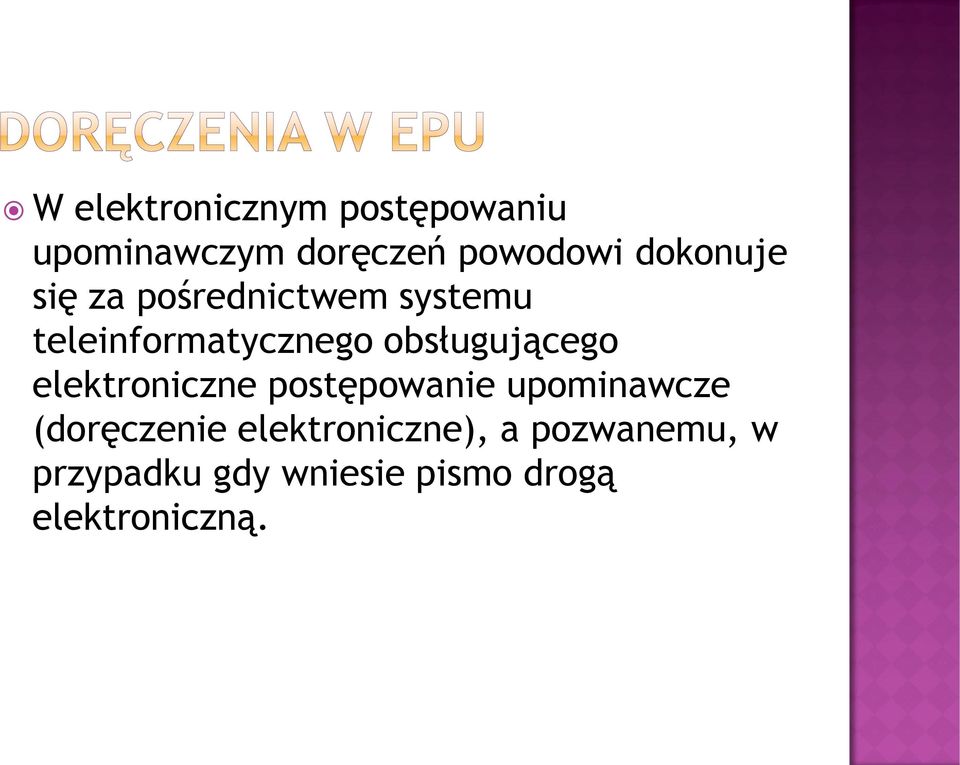 obsługującego elektroniczne postępowanie upominawcze (doręczenie