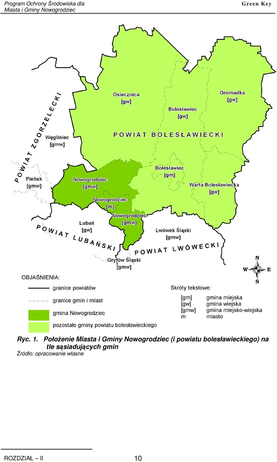 Położenie (i powiatu bolesławieckiego)