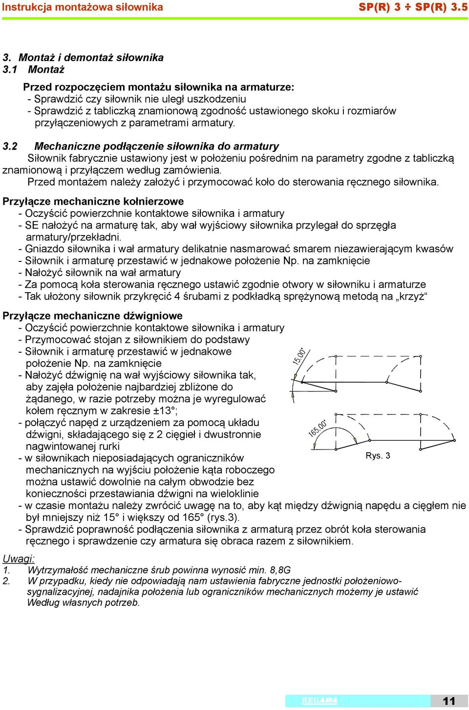 parametrami armatury. 3.