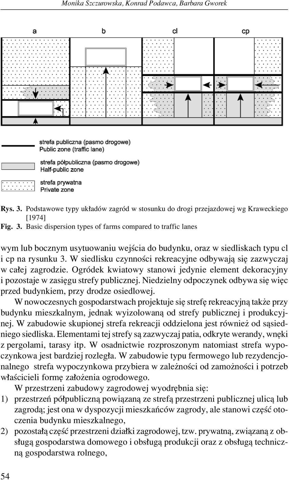 Basic dispersion types of farms compared to traffic lanes wym lub bocznym usytuowaniu wejúcia do budynku, oraz w siedliskach typu cl i cp na rysunku 3.