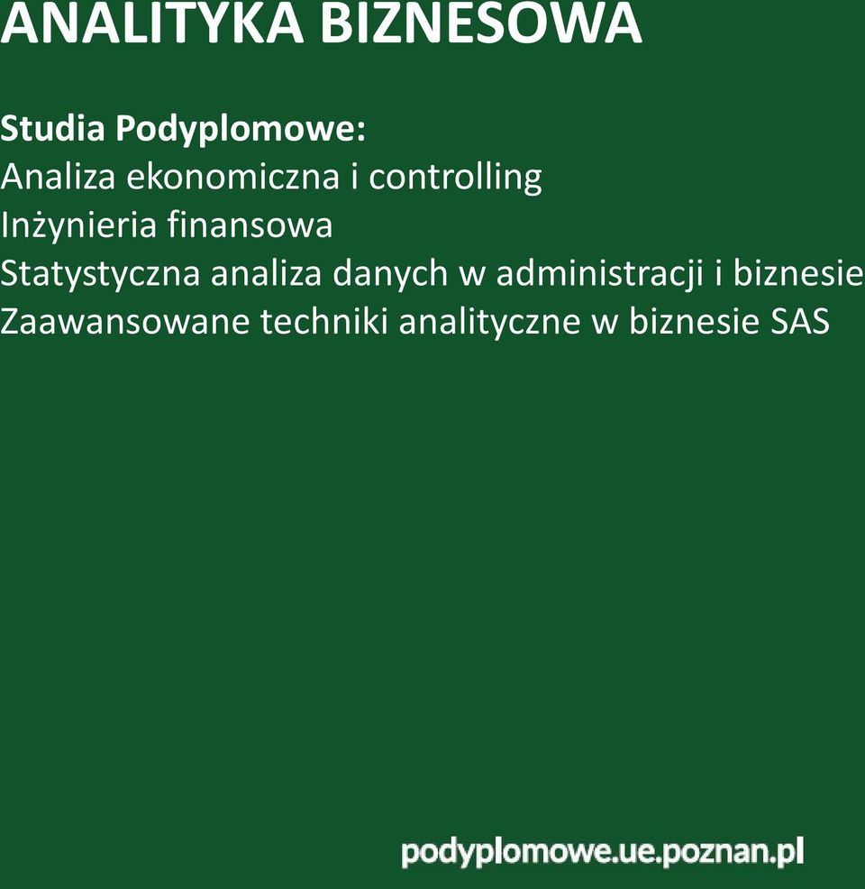 Statystyczna analiza danych w administracji
