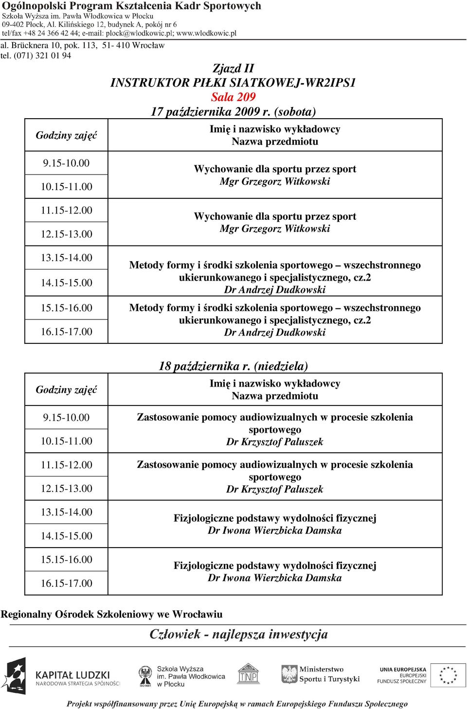 środki szkolenia wszechstronnego Metody formy i środki szkolenia wszechstronnego